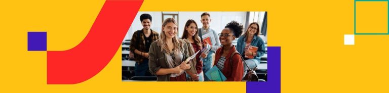 Alunos celebrando o Dia do Estudante na escola