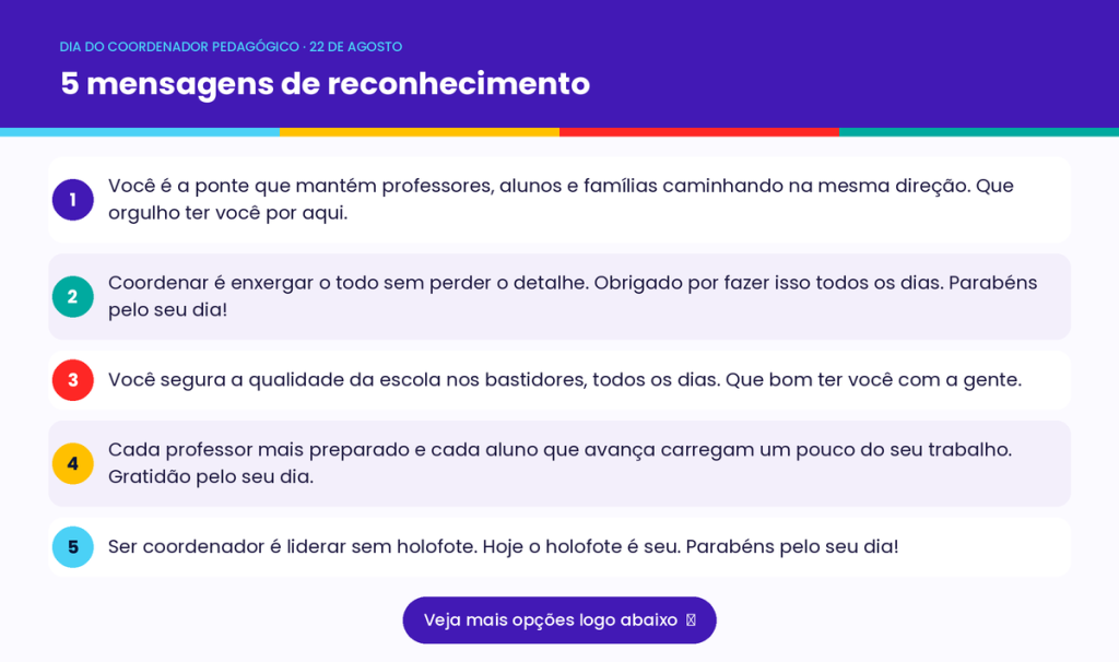 Ilustração do coordenador pedagógico como elo entre professores, alunos e famílias em uma escola bilíngue, tema do Dia do Coordenador Pedagógico.